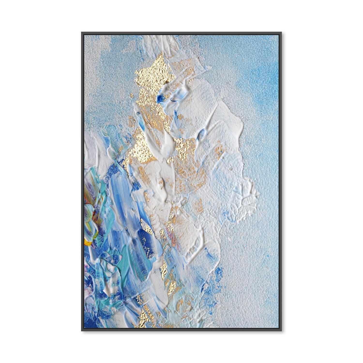 Blue Gold & top White Abstract Painting