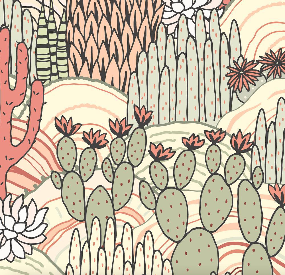 Cactus Land-wallpaper-eco-friendly-easy-removal-GIOIA-WALL-ART