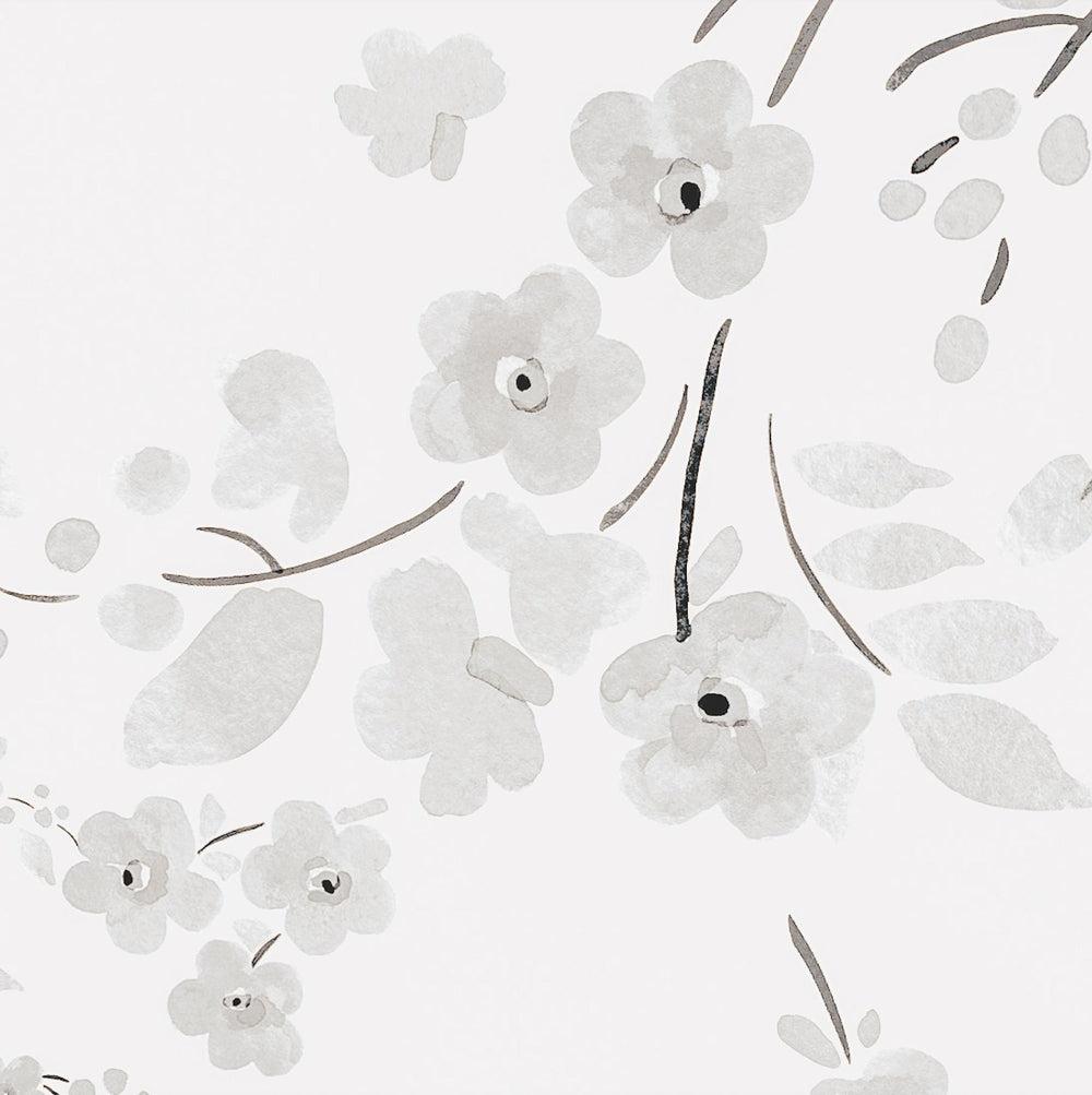 Delicate Neutral Blooms Wallpaper