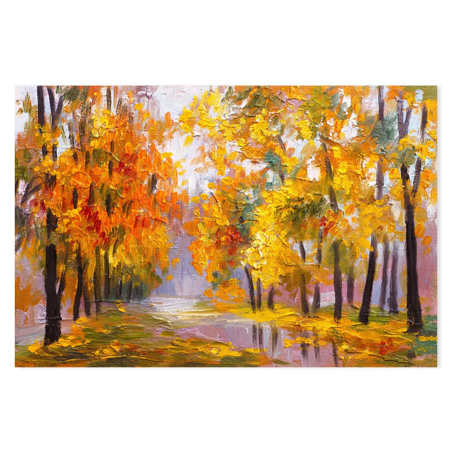 Canvas Painting, Autumn Days , Hand-painted Canvas, Framed – Gioia Wall Art