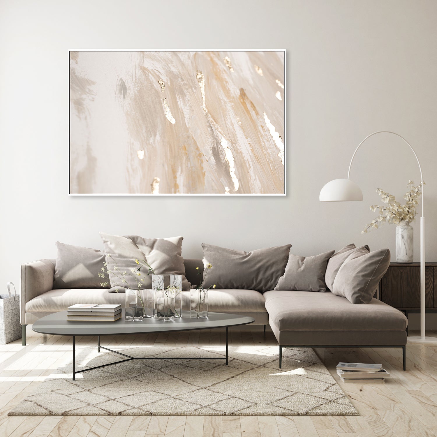 Naturally Neutral, Hand-Painted Canvas