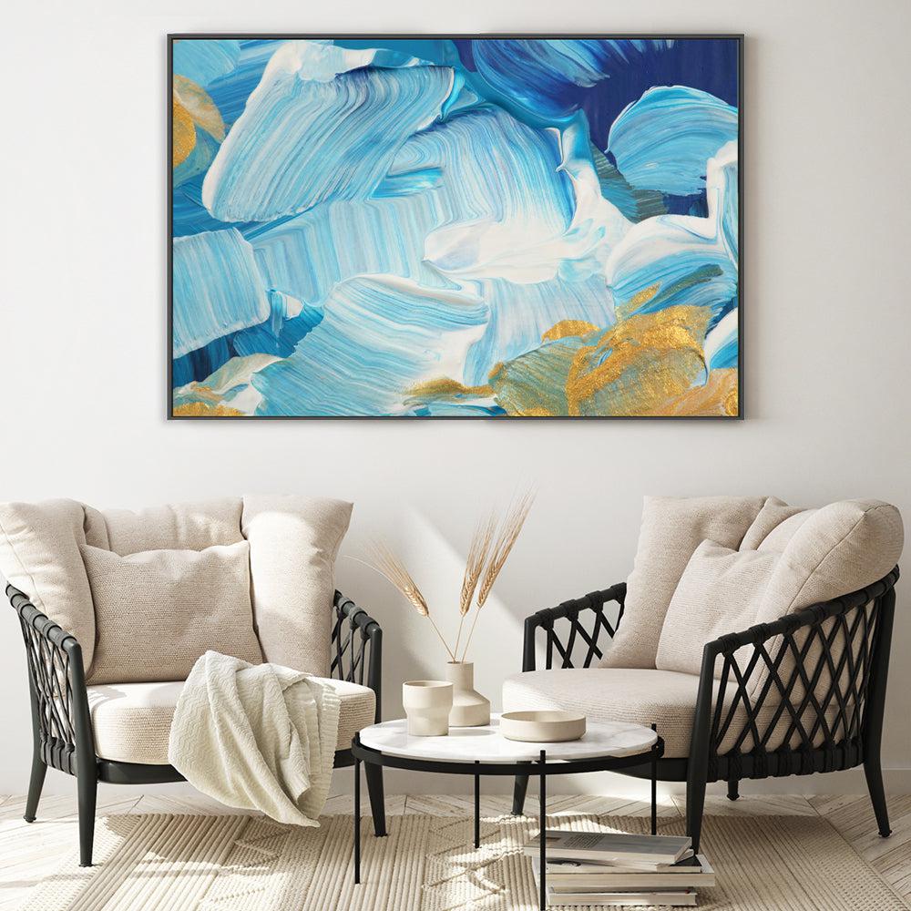 Ocean Swirl , Hand-painted Canvas