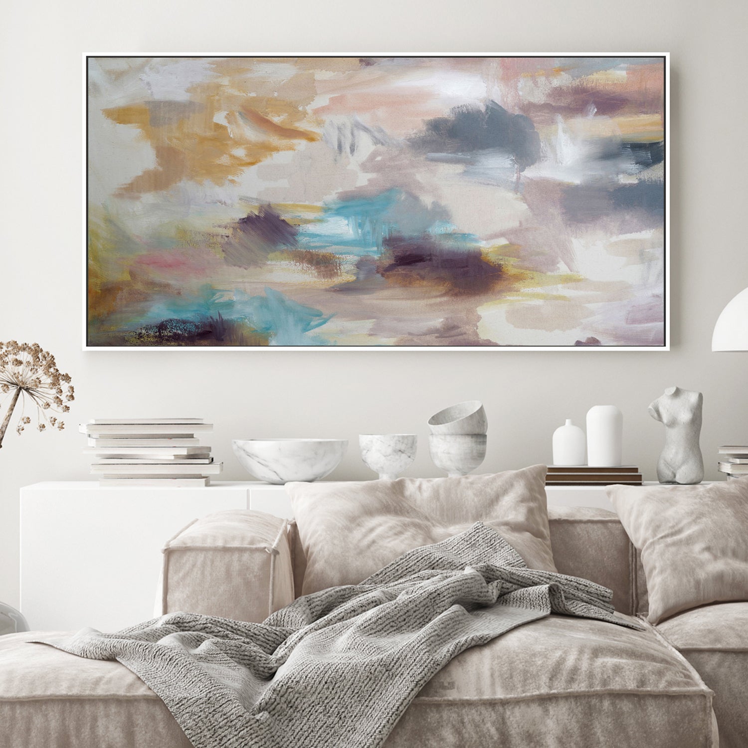 Ominous Clouds, Style B, Hand-Painted Canvas